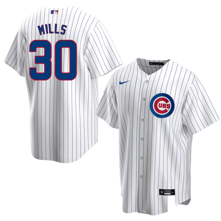 Nike Men #30 Alec Mills Chicago Cubs Baseball Jerseys Sale-White - Click Image to Close